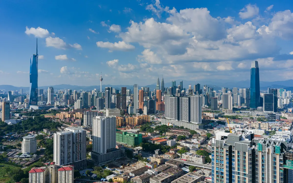 Kuala Lumpur skyline on a sunny afternoon