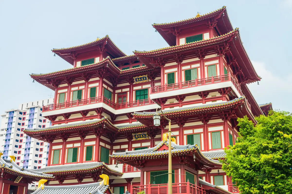 Der Buddha-Zahn-Reliquien-Tempel in Chinatown, Singapur